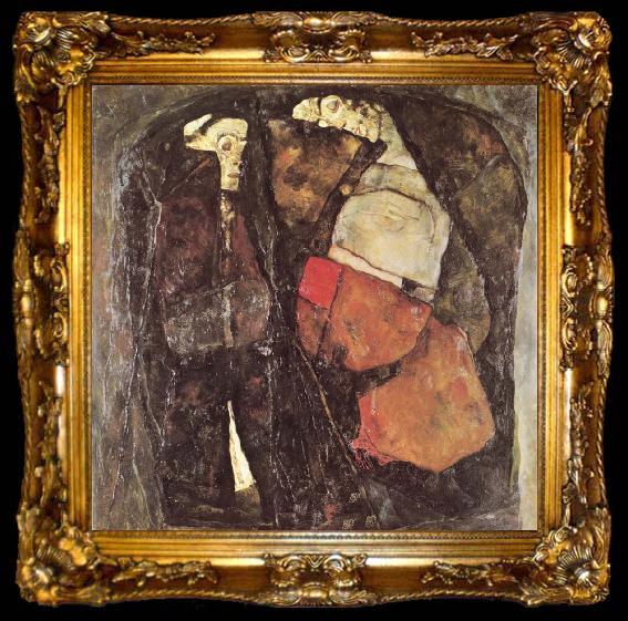 framed  Egon Schiele Pregnant Woman and Death, ta009-2